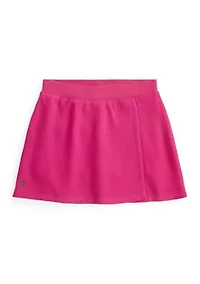 Girls 7-16 Faux-Wrap Fleece Skort