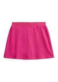 Girls 7-16 Faux-Wrap Fleece Skort