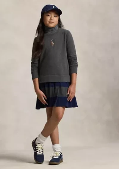 Girls 7-16 Big Pony Fleece Sweatshirt Dress