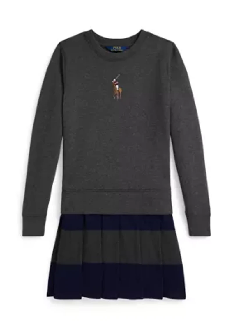 Girls 7-16 Big Pony Fleece Sweatshirt Dress