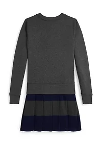Girls 7-16 Big Pony Fleece Sweatshirt Dress