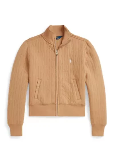 Girls 7-16 Quilted Cable-Motif Jacket