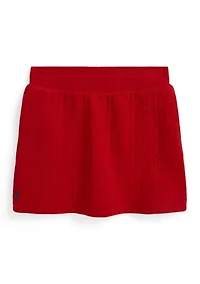 Girls 7-16 Quilted Cable-Motif Skirt