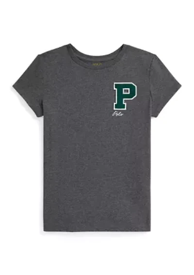 Girls 7-16 Cotton Jersey Letterman T-Shirt