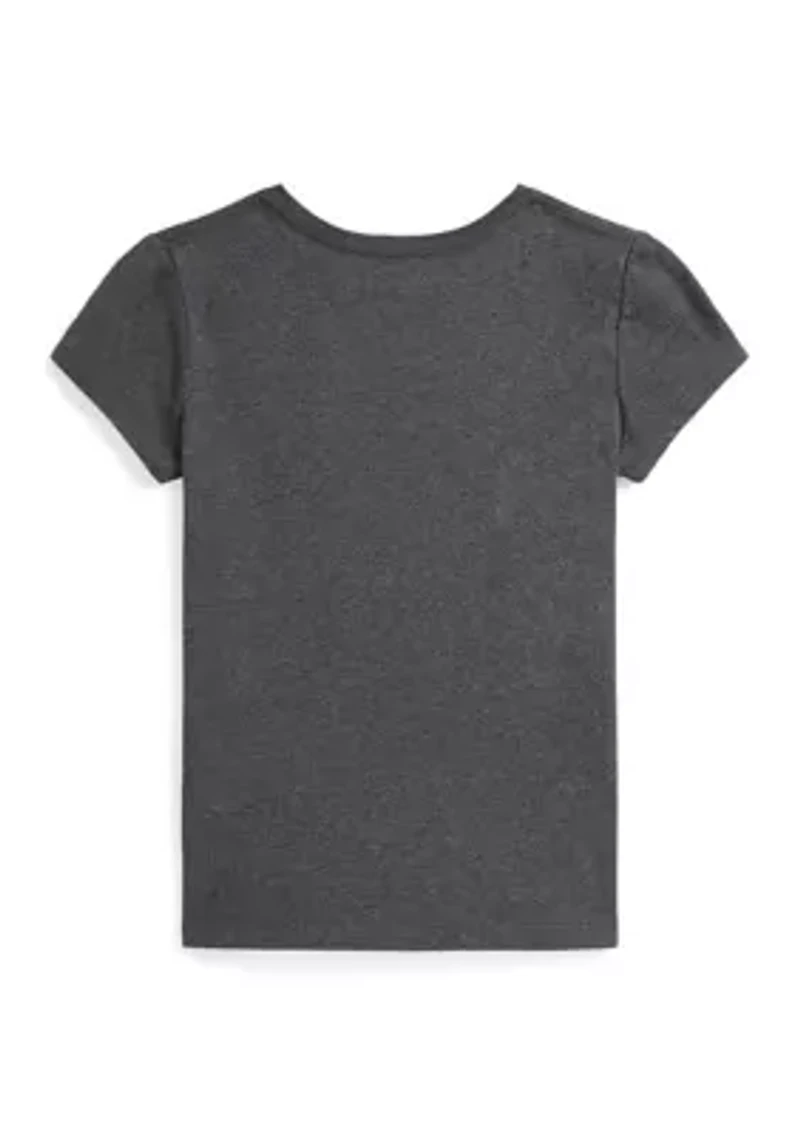 Girls 7-16 Cotton Jersey Letterman T-Shirt