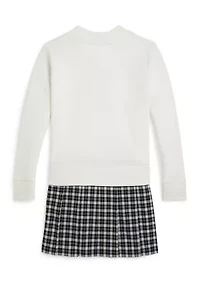 Girls 7-16 Letterman Fleece Sweatshirt Dress
