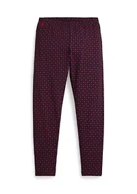 Girls 7-16 Floral Stretch Jersey Leggings