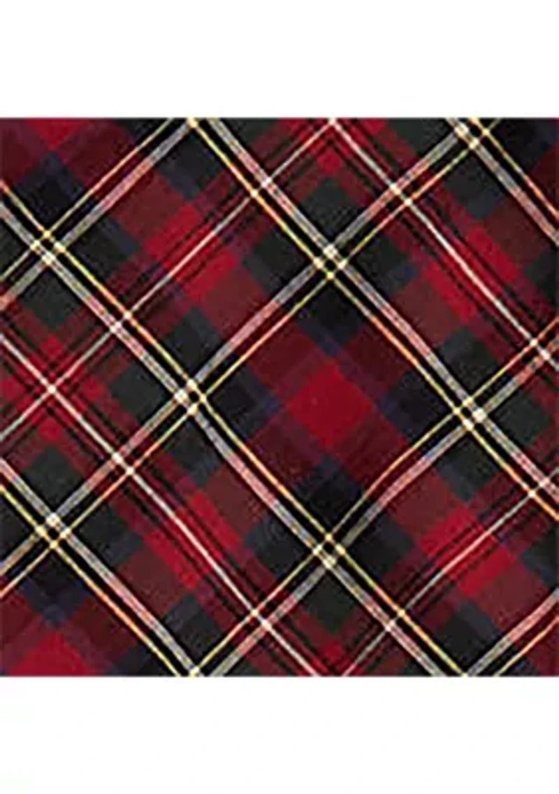 Girls 7-16 Plaid Ruffled Cotton Poplin Dress