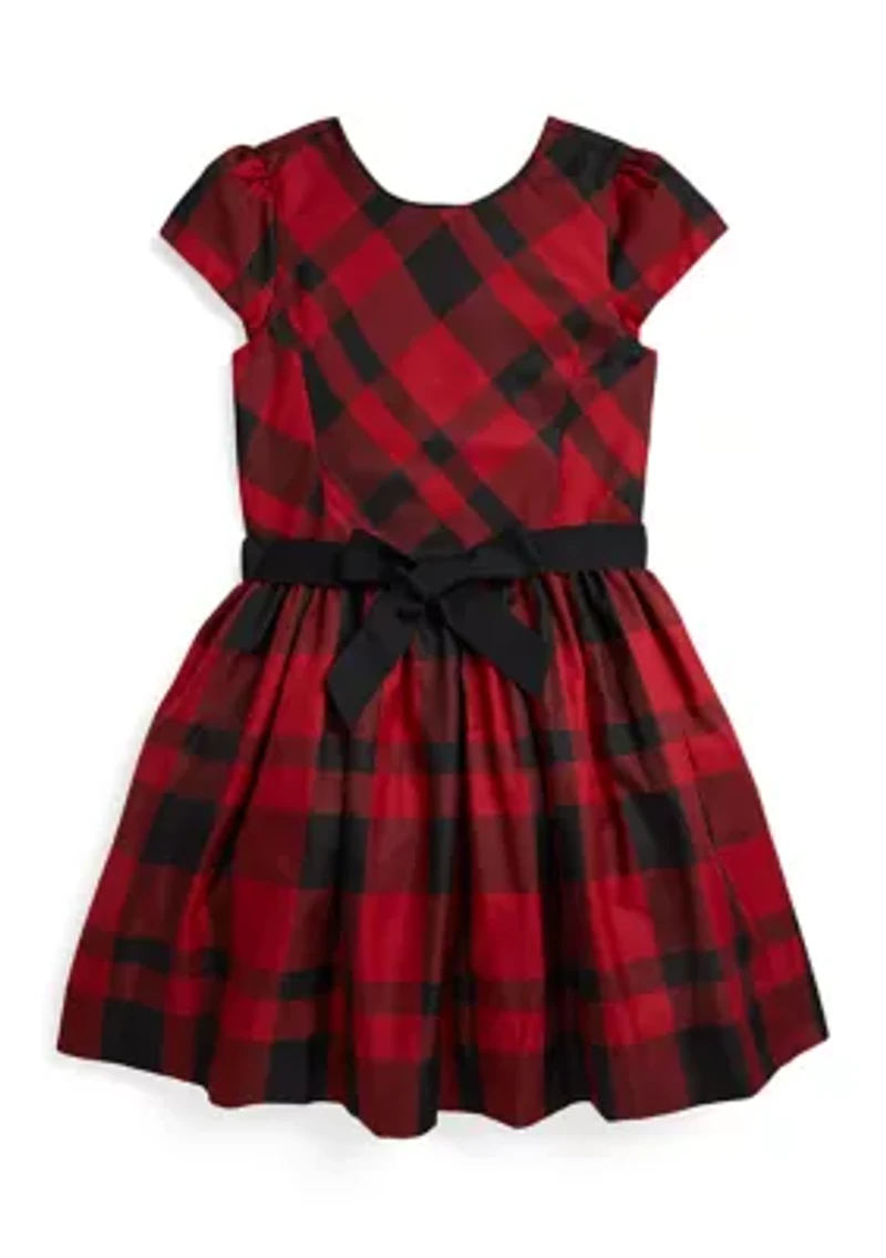 Girls 7-16 Plaid Taffeta Dress