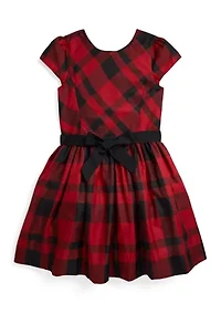 Girls 7-16 Plaid Taffeta Dress