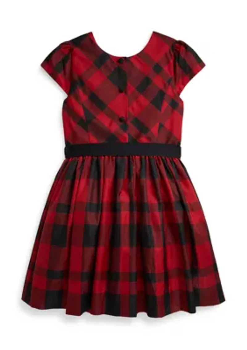 Girls 7-16 Plaid Taffeta Dress