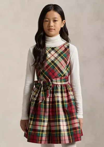 Girls 7-16 Plaid Taffeta Dress