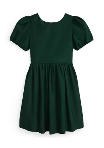 Girls 7-16 Balloon-Sleeve Taffeta Dress