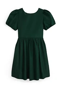 Girls 7-16 Balloon-Sleeve Taffeta Dress