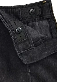 Girls 7-16 Pleated Cotton Denim Skirt