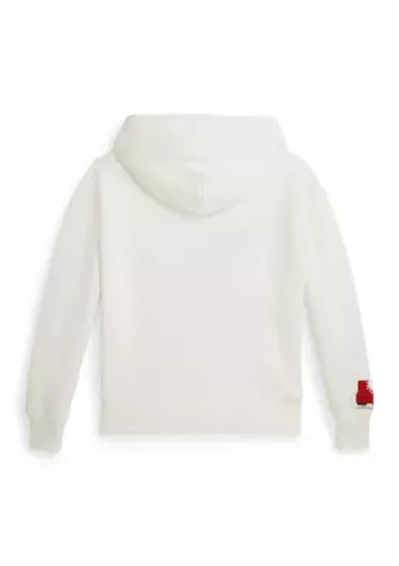 Girls 7-16 Logo Embroidered Fleece Hoodie