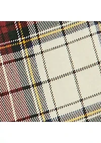 Girls 7-16 Plaid Ruffled Cotton Jersey Dress