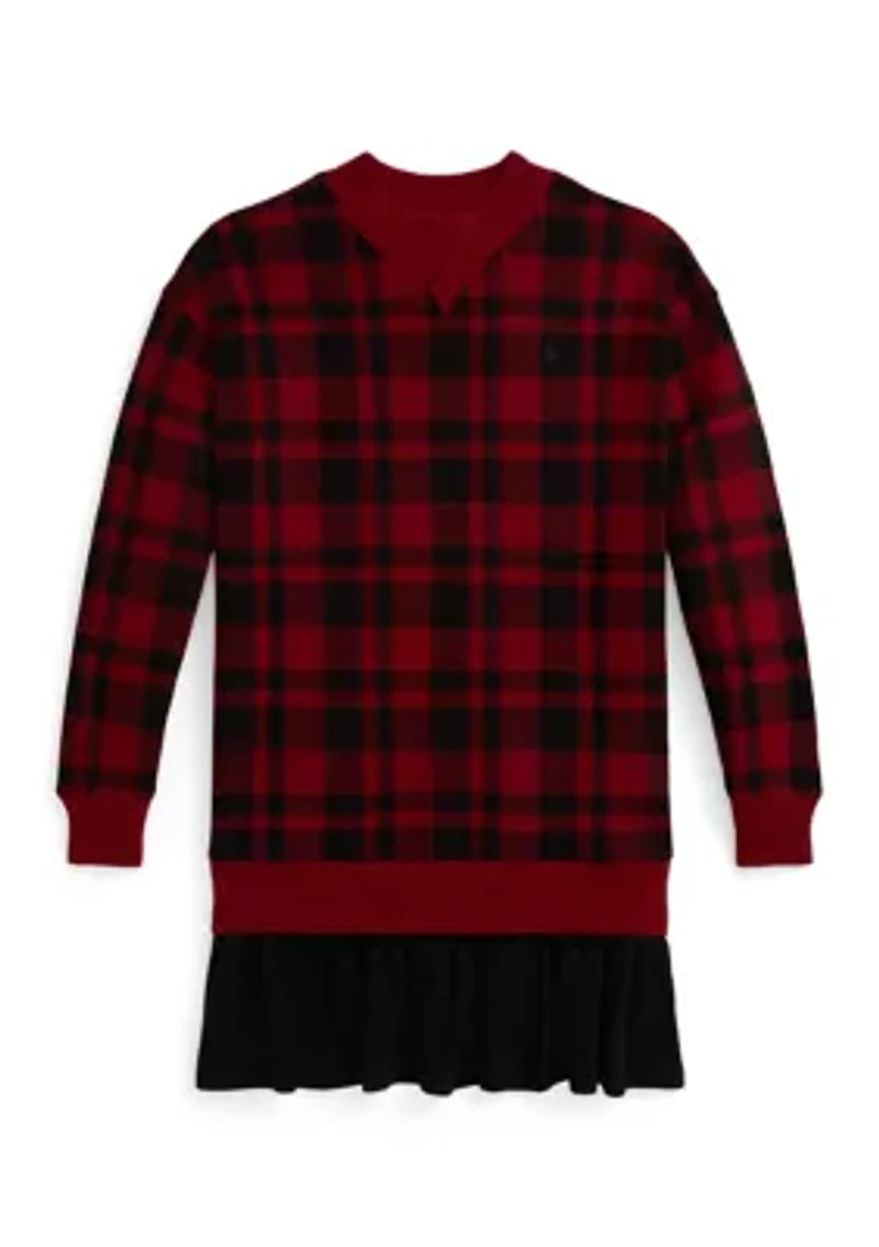 Girls 7-16 Buffalo Check Fleece Dress