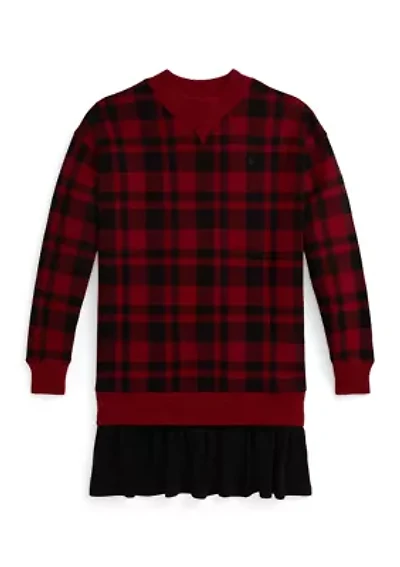 Girls 7-16 Buffalo Check Fleece Dress