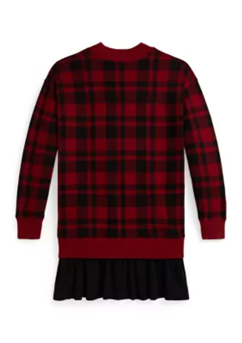 Girls 7-16 Buffalo Check Fleece Dress