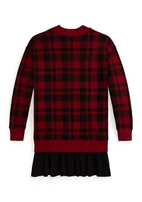 Girls 7-16 Buffalo Check Fleece Dress