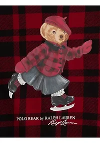 Plaid Polo Bear Fleece Sweatshirt