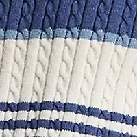 Girls 7-16 Striped Cable Cotton Sweater & Skirt