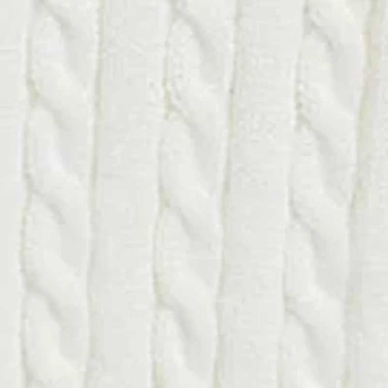 Girls 7-16 Polo Bear Cable Cotton V-Neck Cardigan