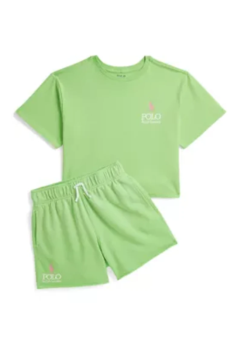 Girls 7-16 Big Pony Logo Cotton Boxy Shirt