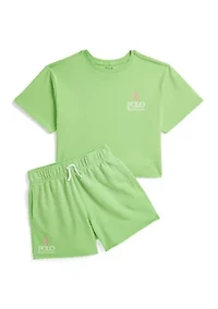 Girls 7-16 Big Pony Logo Cotton Boxy Shirt