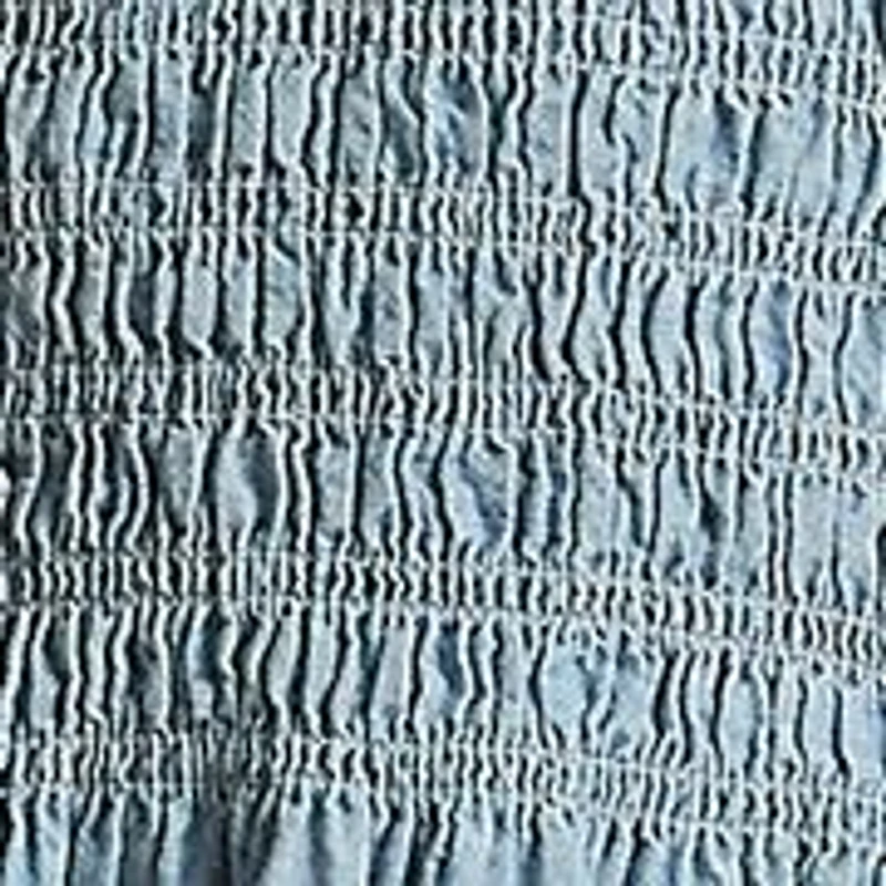 Girls 7-16 Blueberry-Overlay Indigo Chambray Dress