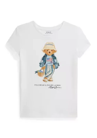 Girls 7-16 Polo Bear Cotton Jersey Tee