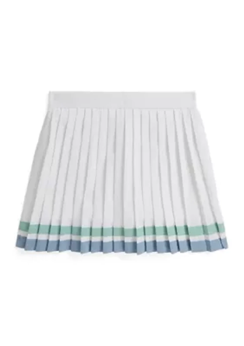 Girls 7-16 Striped Pleated Skort