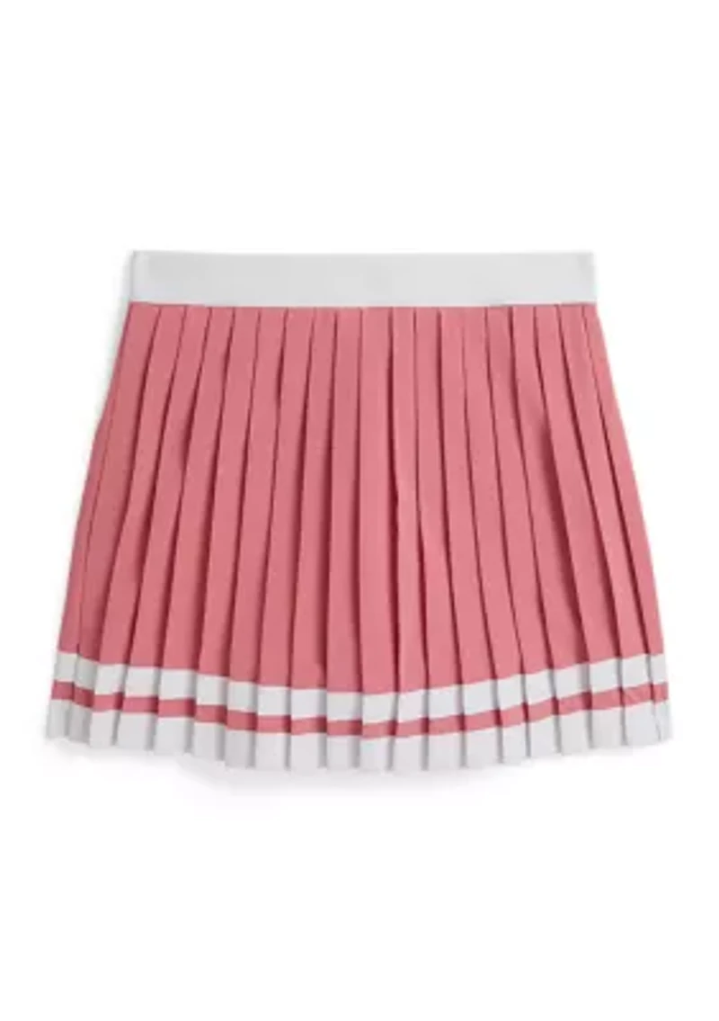 Girls 7-16 Striped Pleated Skort