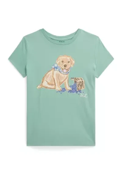 Girls 7-16 Dog-Print Cotton Jersey Tee