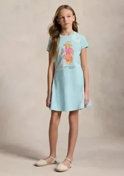 Girls 7-16 Tie-Dye Polo Bear Cotton Jersey Dress