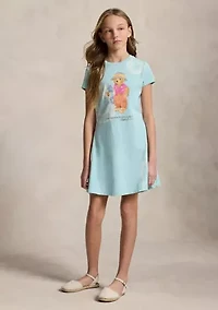 Girls 7-16 Tie-Dye Polo Bear Cotton Jersey Dress