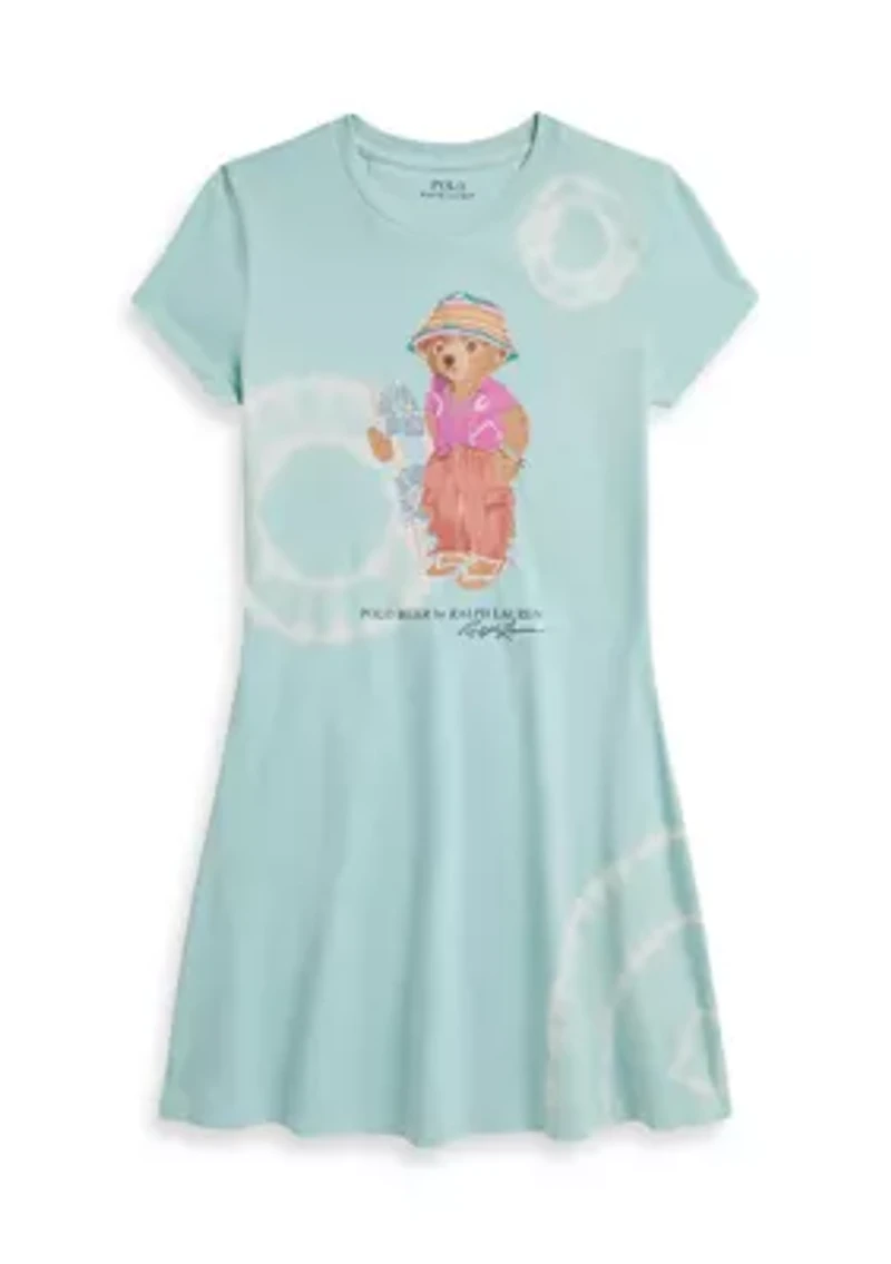 Girls 7-16 Tie-Dye Polo Bear Cotton Jersey Dress