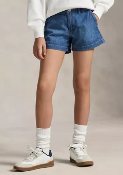 Girls 7-16 Indigo Cotton Denim Short