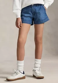 Girls 7-16 Indigo Cotton Denim Short