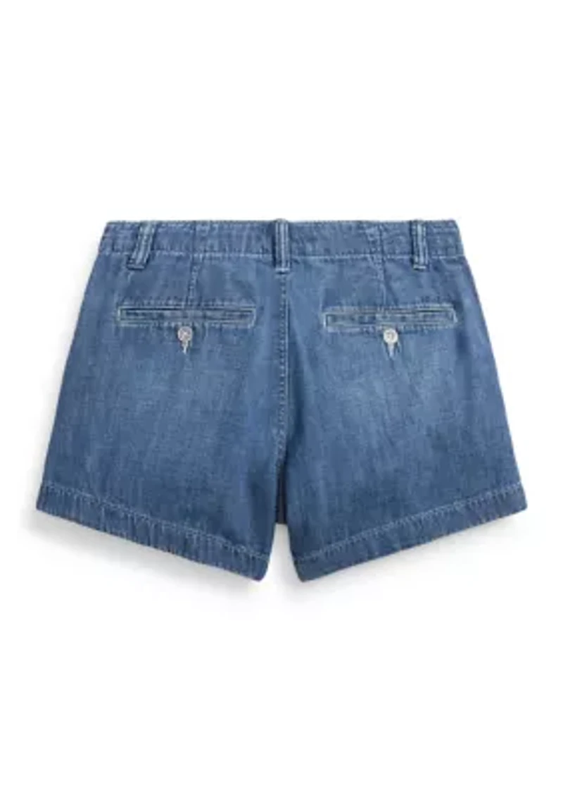 Girls 7-16 Indigo Cotton Denim Short
