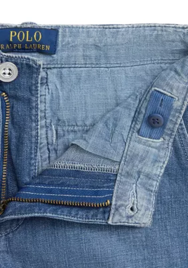 Girls 7-16 Indigo Cotton Denim Short