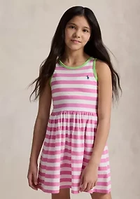 Girls 7-16 Striped Cotton Jersey Dress