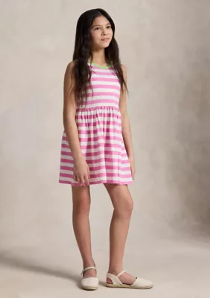 Girls 7-16 Striped Cotton Jersey Dress