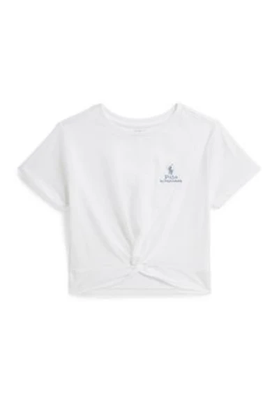 Girls 7-16 Logo Knot-Front Cotton Boxy T-Shirt