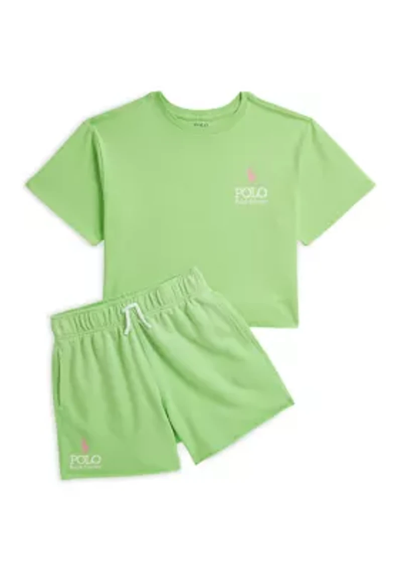 Girls 7-16 Big Pony Logo Terry Short