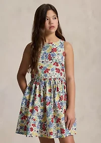 Girls 7-16 Floral Cotton Dress