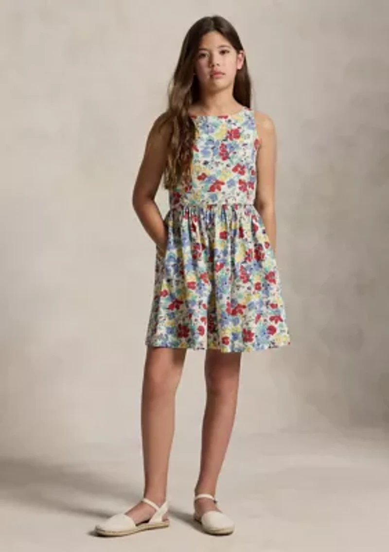 Girls 7-16 Floral Cotton Dress