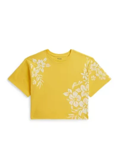 Girls 7-16 Floral-Print Cotton Boxy Shirt