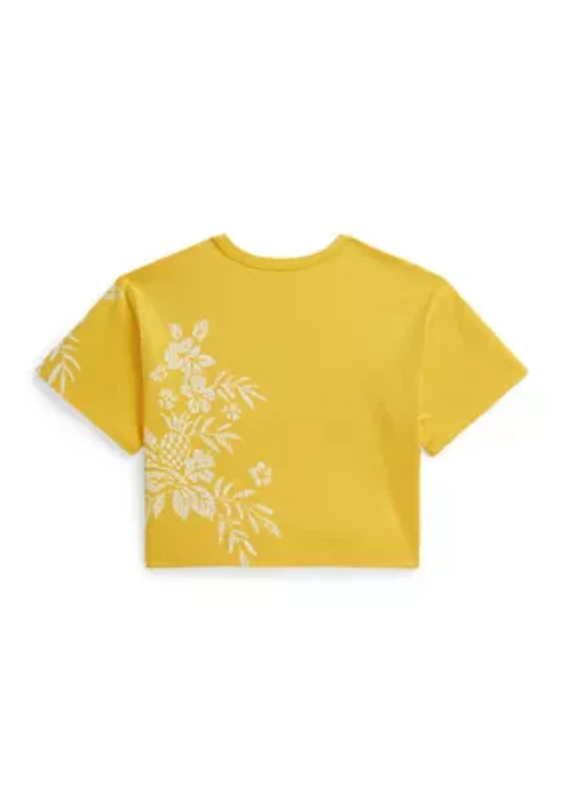 Girls 7-16 Floral-Print Cotton Boxy Shirt